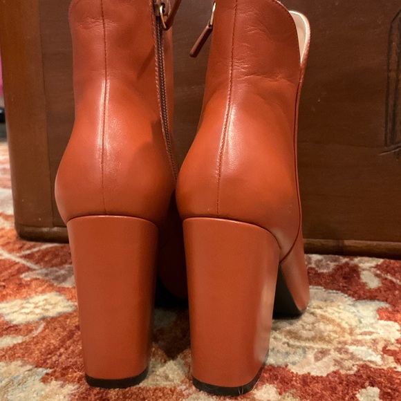 Stuart Weitzman Vera Cinnamon leather pointed toe heeled bootie sz 10.5 EU 41 - Picture 5 of 12